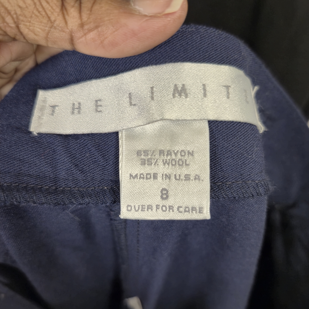 Vintage The Limit High-Waist Pleated Wool-Blend Trousers | Size 8 - Picture 6 of 7